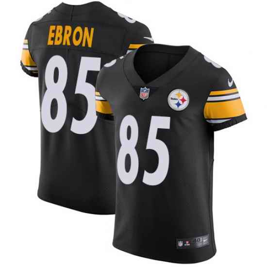 Nike Pittsburgh Steelers 85 Eric Ebron Black Team Color Men Stitched NFL Vapor Untouchable Elite Jersey